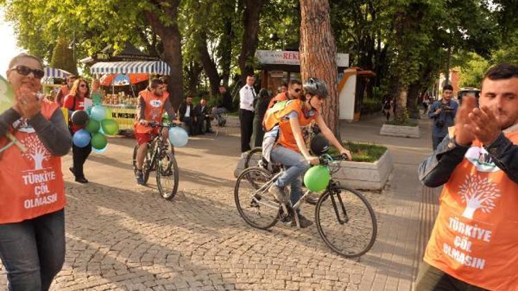 Zonguldak’ta hava kirliliğine bisikletli tepki