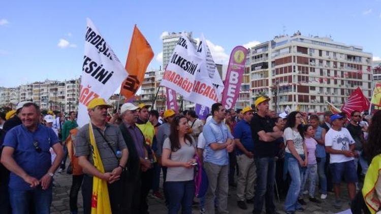 İzmirde KESKten, laik eğitim ve yaşam mitingi