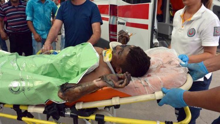 Tamirhanedeki atık yağ varili patladı 13 yaşındaki çırak ağır yaralandı