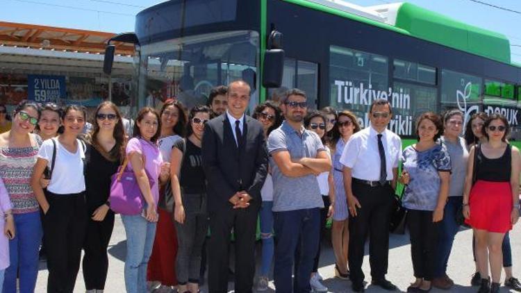 Doğa dostu ilk yerli elektrikli otobüs İzmir sokaklarında