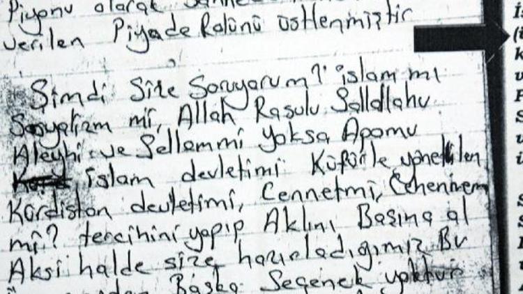 Öldürülen IŞİDçinin vasiyet mektubu: Kanlarınız ve başlarınız ortaya saçılan en değersiz şey olacak