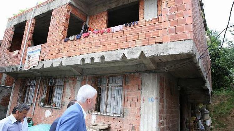 Şehidin yarım kalan inşaat halindeki baba evini Ordu Büyükşehir Belediyesi tamamlayacak