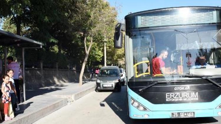 Erzurumda bayramın ilk günü toplu taşıma ücretsiz