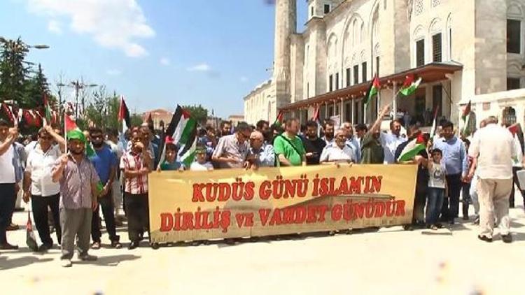 Dünya Kudüs Günü yürüyüşünde ABD ve İsrail bayrakları yakıldı