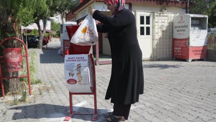 Bornovada bayat ekmekler çöpe gitmiyor