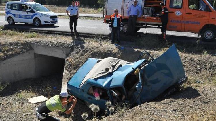 Yozgatta otomobil şarampole devrildi: 5 ölü