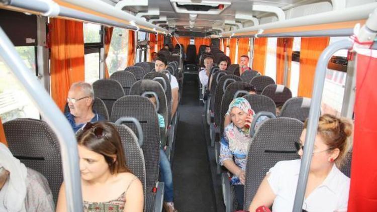 53 koltuklu otobüsler ilçe yollarında