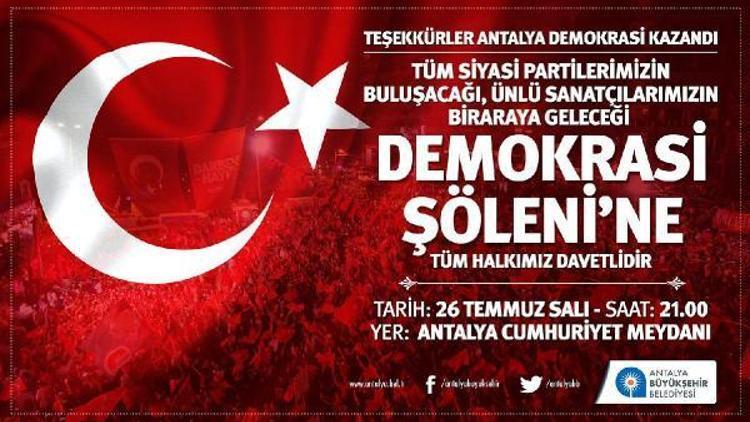 Antalyada demokrasi şöleni yaşanacak