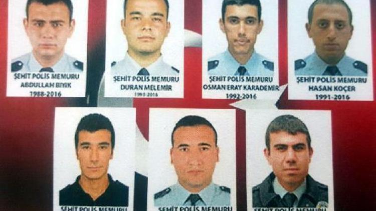 Bingölde şehit olan 7 polis gözyaşlarıyla uğurlandı