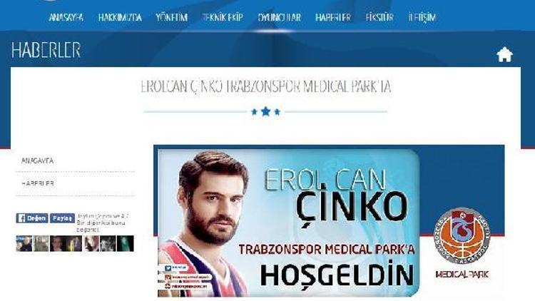 Erolcan Çinko Trabzonspor Medicalpark’ta