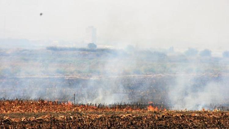 Adana, anız dumanı altında kaldı