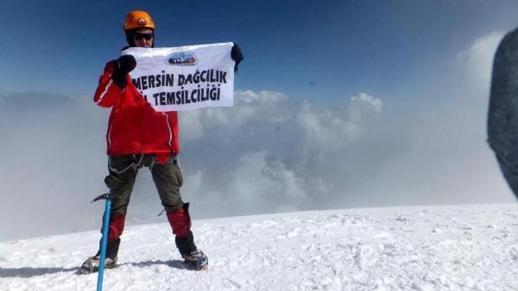 Mersinli dağcının Kazbeg tırmanışı