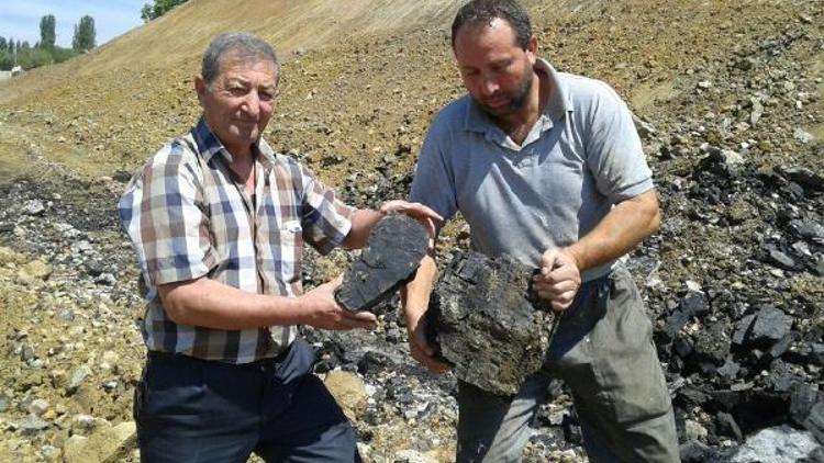 Yol yapım çalışması sırasında kömür madeni bulundu