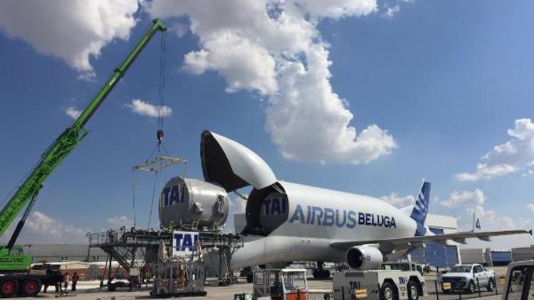 Akıncı’nın ilk yabancı misafiri Airbus’ın Beluga uçağı oldu