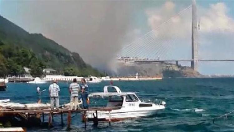 Yavuz Sultan Selim Köprüsü yakınında orman yangını
