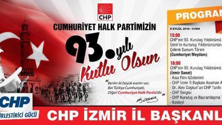 CHP İzmirden kuruluş ve kurtuluş kutlaması
