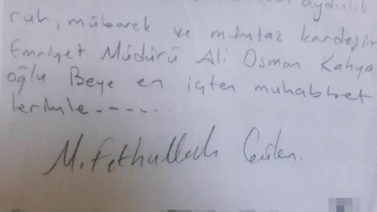 İşte FETÖ operasyonunda eski emniyet müdürünün evinde çıkan Gülen imzalı o not