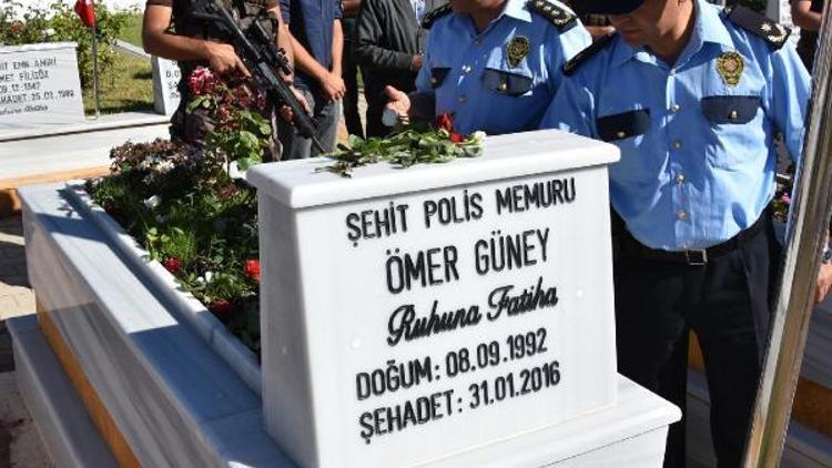 Sivasta şehit polislerin mezarları yaptırıldı