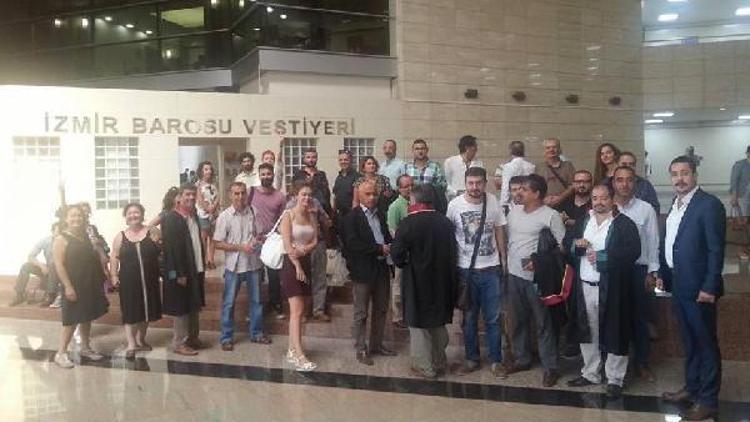 İzmirde basın açıklaması yapmak isteyen 25 avukata gözaltı (2)