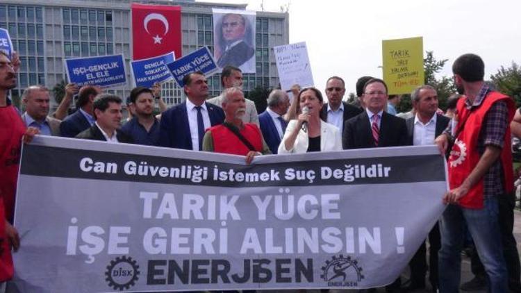 İBB önünde işten çıkarılan arkadaşları için eylem yaptılar