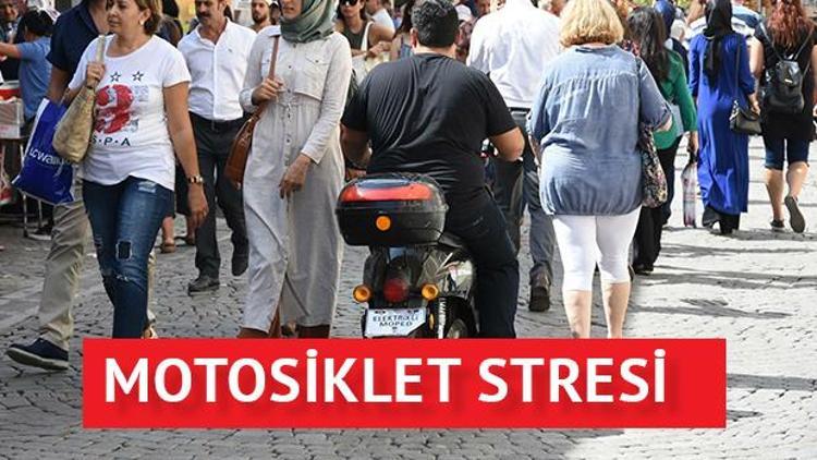 Tarihi çarşıda motosiklet kabusu