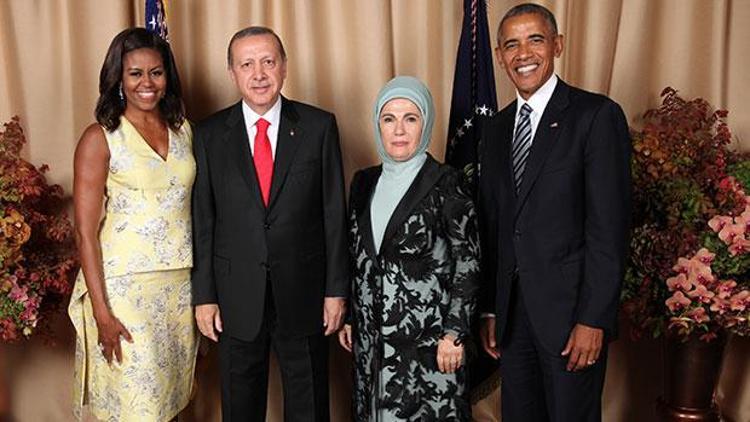 Obama ve Erdoğan çiftinden aile fotoğrafı