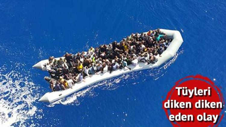 Son dakika: Lastik botta ölüme terk edilen 132 göçmen Türk gemisi tarafından böyle kurtarıldı