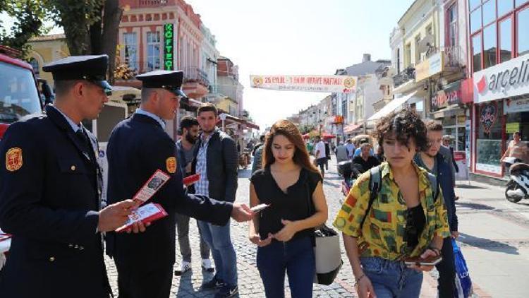 İtfaiye Haftası’nda, Edirne halkı bilgilendirildi