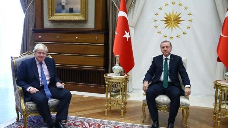 Cumhurbaşkanı Erdoğan, İngiltere Dışişleri Bakanı Johnsonu kabul etti