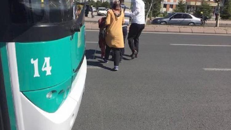 Kayseri’de örnek halk otobüsü şoförü
