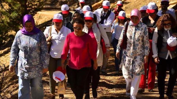 Çamelide sağlıklı yaşam için 6 kilometrelik yürüyüş yapıldı