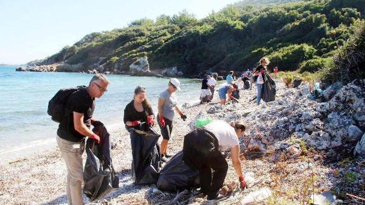 Milli parkta temizlik zamanı