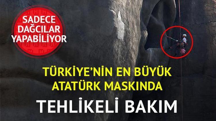 En büyük Atatürk maskı bakıma alındı