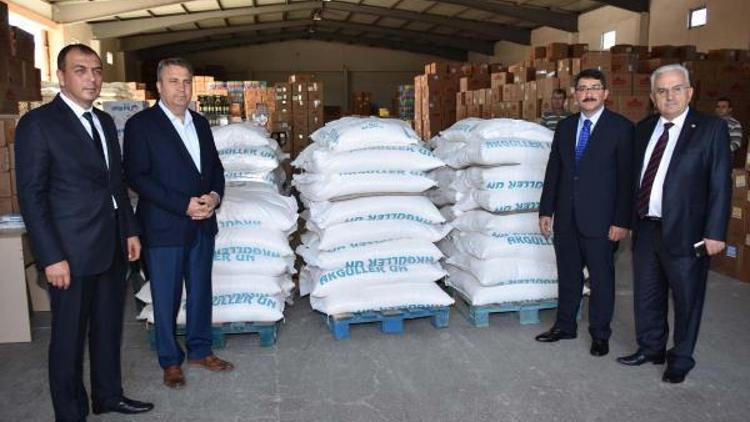 Cerablusa yardım kampanyasına 3.5 ton un bağışı