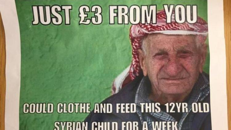 İngiliz parlamentosunda sığınmacılarla alay eden poster