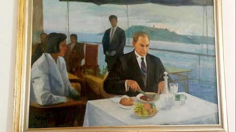 Atatürkün rakılı tablosu Meclis lokantasından kaldırıldı