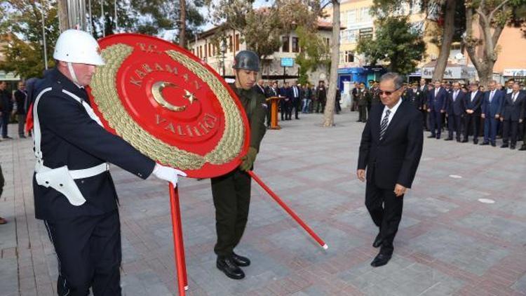 Karaman’da Cumhuriyet Bayramı çelenk sunma töreni ile başladı