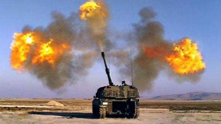 TSK, Suriyede rejim kontrolündeki bölgeyi obüslerle vurdu