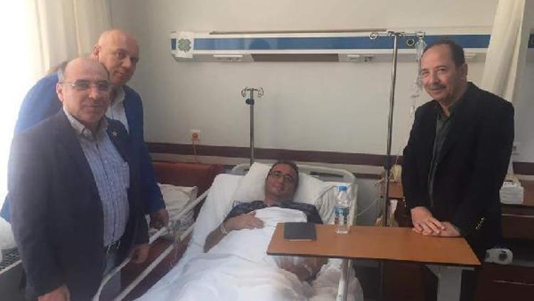 Edirne Belediye Başkanı Gürkan, saldırıya uğrayan Tezcan’ı ziyaret etti