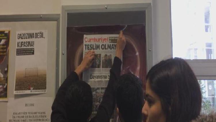 Üniversitede Cumhuriyet Gazetesi gerginliği