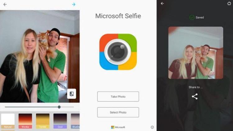 Microsoft Selfie uygulaması Androide geldi