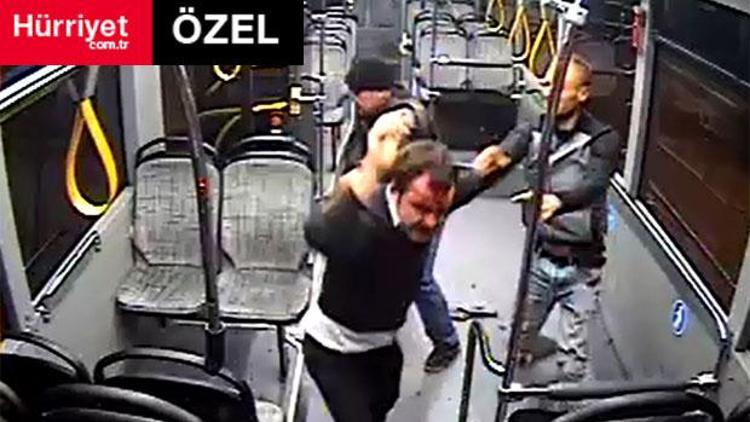 Özel halk otobüsünde dehşet anları Kafamı ezmek istediler