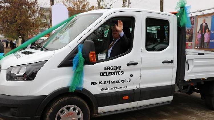 Ergene Belediyesi yeni araçlarını tanıttı