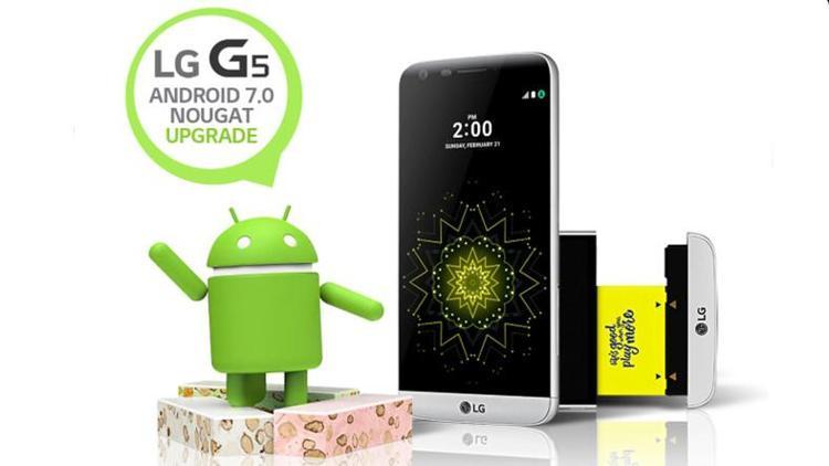 Android 7.0 Nougat LG G5e geldi