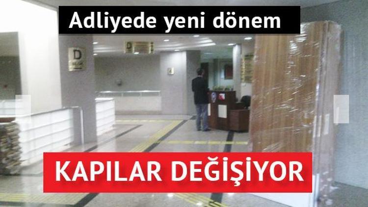 İzmir Adliyesinin kapıları engelliler için değişiyor