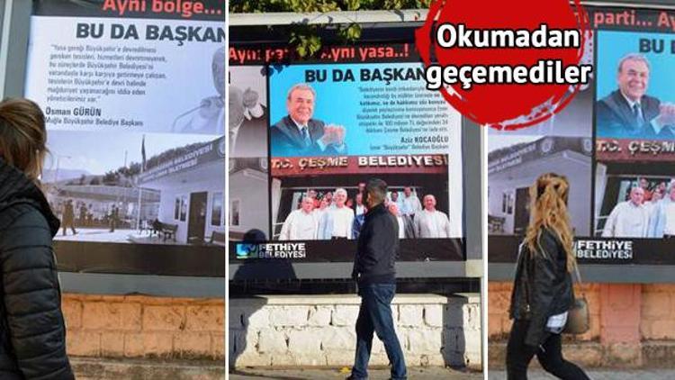 Başkanların gerginliği billboardlara taşındı