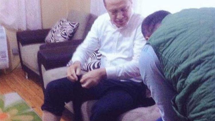 Erdoğan şehit evinde abdest aldı, fotoğraf sosyal medyada hızla yayıldı