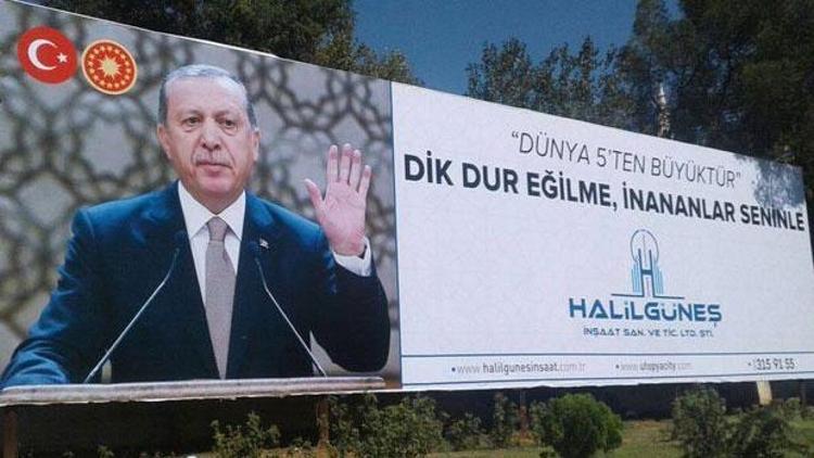Erdoğanlı billboard reklamı yapan müteahhit FETÖ’den tutuklandı