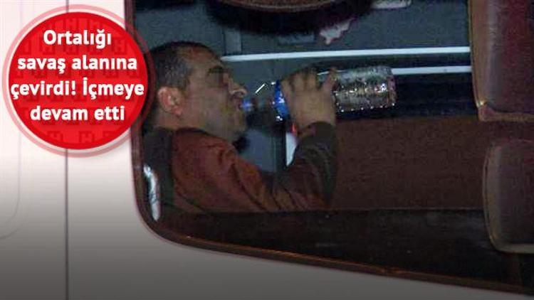 Konyada kaza yapan TIR sürücüsü polisi beklerken içki içti