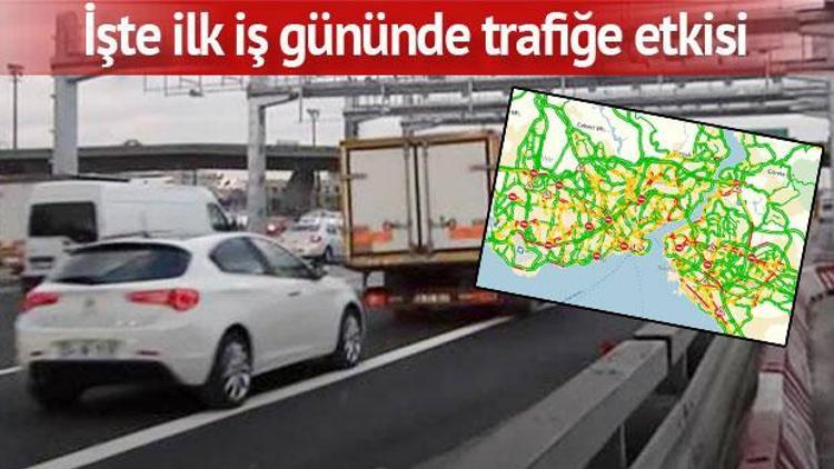 Mahmutbey gişelerinde serbest geçiş başladı